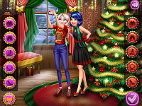 Ladybug And Elsa Xmas Selfie